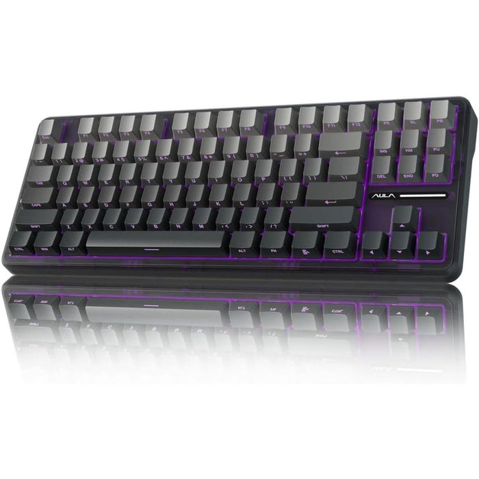 Aula F87 Pro Wireless Mechanical Tri-Mode Gasket Hot Swappable Custom Keyboard - Gradient Gray - PakByte Computers