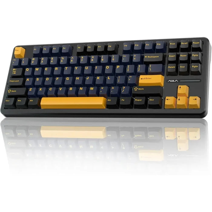 Aula F87 Wireless Mechanical 75% TKL Custom Hot Swappable Gaming Keyboards - Star Black - PakByte Computers