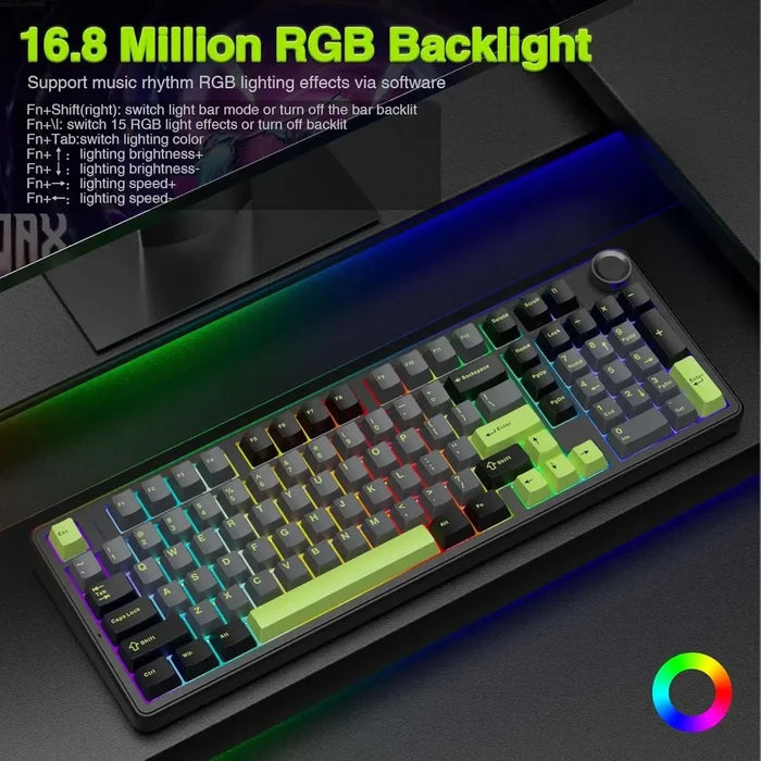 Aula F99 PRO Wireless Gaming Hot Swappable Creamy Keyboard - Thunder Black
