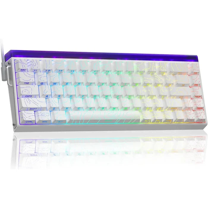 Aula Hero 68 HE 60% Gaming Keyboard Wired, Hall Effect Magnetic Switch Keyboard - White Contour