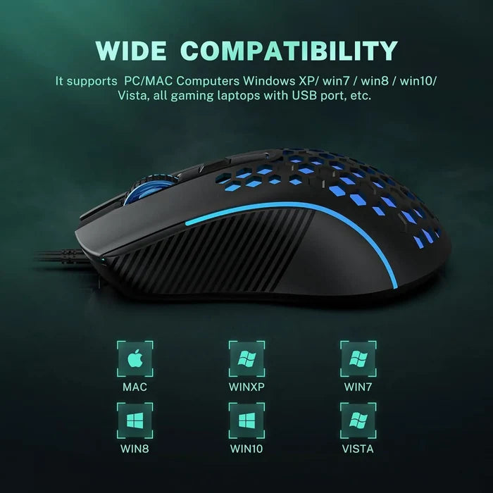 Aula Mountain S11 Ultra-Lightweight Honeycomb Wired Gaming Mouse - PakByte Computers
