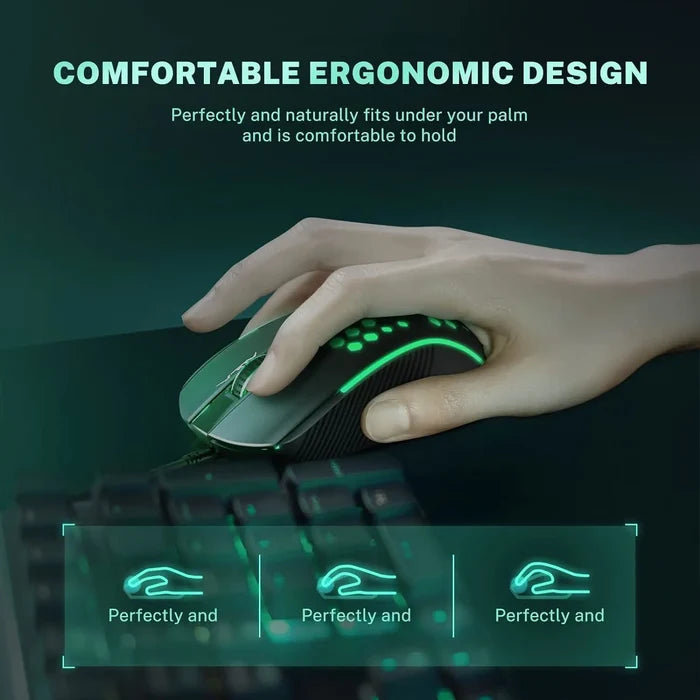 Aula Mountain S11 Ultra-Lightweight Honeycomb Wired Gaming Mouse - PakByte Computers