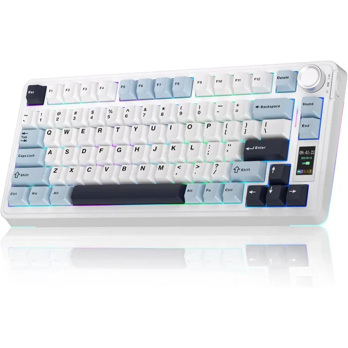 Aula S75 PRO Wireless Mechanical Keyboard - Light Blue/White Star vector switch