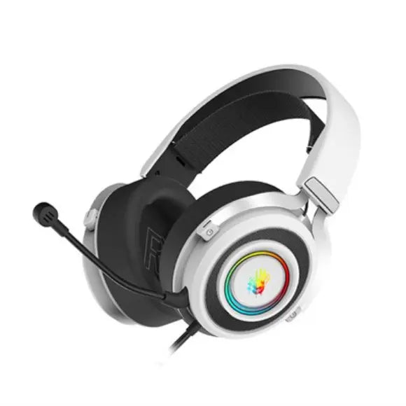 Bloody G535 Virtual 7.1 Surround Sound USB Gaming Headset - White & Black - PakByte Computers