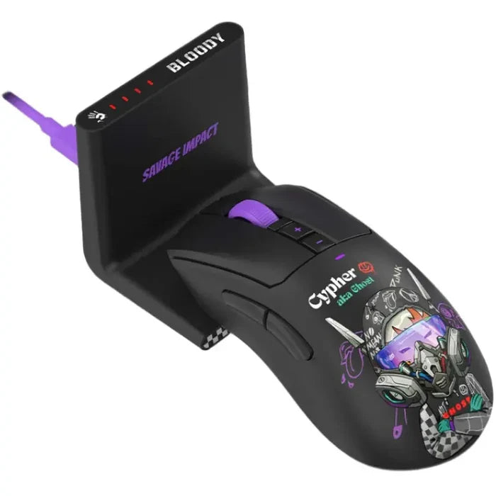 Bloody R73 Ultra Duo Cypher Ghost Dual Mode Wireless Gaming Mouse - PakByte Computers