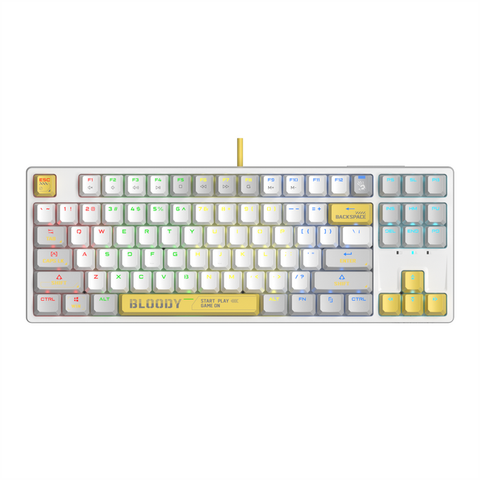 Bloody S87 RGB Gaming Keyboard - Energy White - PakByte Computers