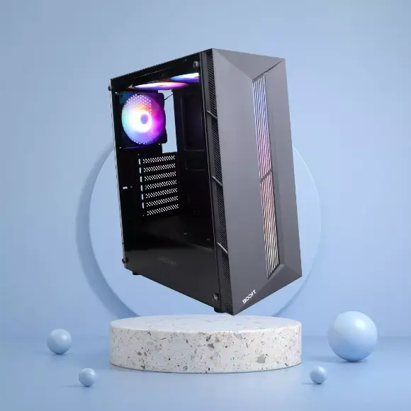 Boost Cheetah PC Case with 3 RGB Fans - PakByte Computers