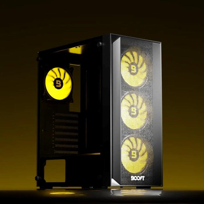 Boost Enclosure Pro Series P200 Mid-Tower ATX Case with 4 ARGB Fans - PakByte Computers