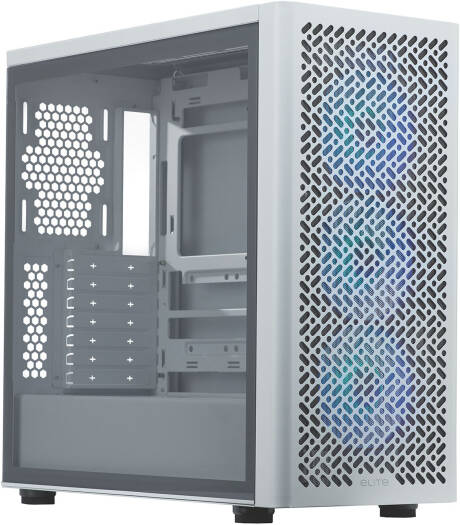 Cooler Master Elite 502 Mid Tower PC Case - White - PakByte Computers
