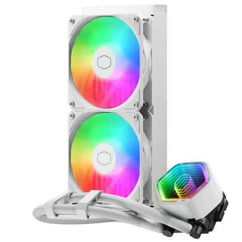 Cooler Master MasterLiquid 240 Core II 240 mm Liquid CPU Cooler - White - PakByte Computers