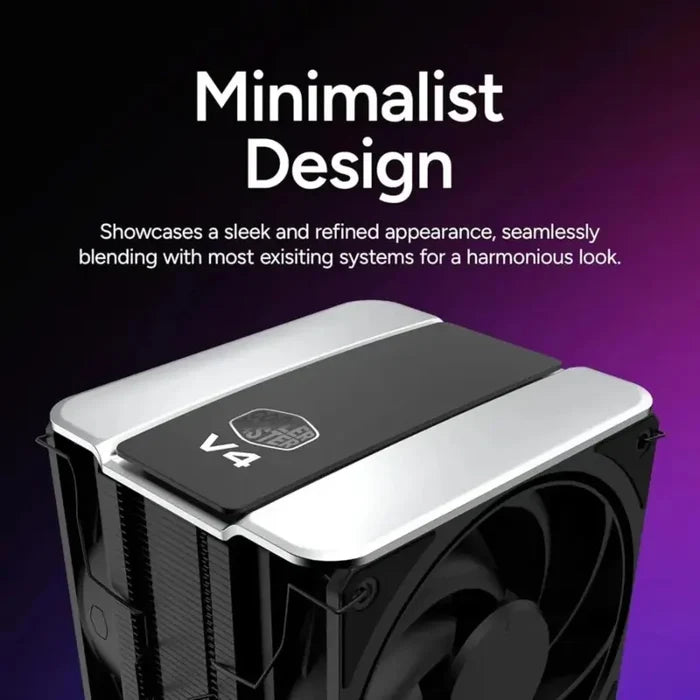 Cooler Master V4 Alpha 3DHP CPU Cooler - Black - PakByte Computers