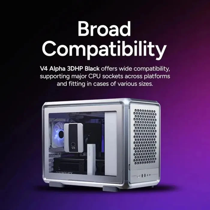 Cooler Master V4 Alpha 3DHP CPU Cooler - Black - PakByte Computers