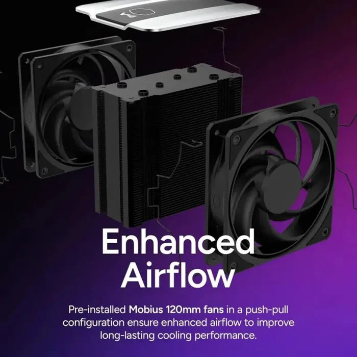 Cooler Master V4 Alpha 3DHP CPU Cooler - Black - PakByte Computers