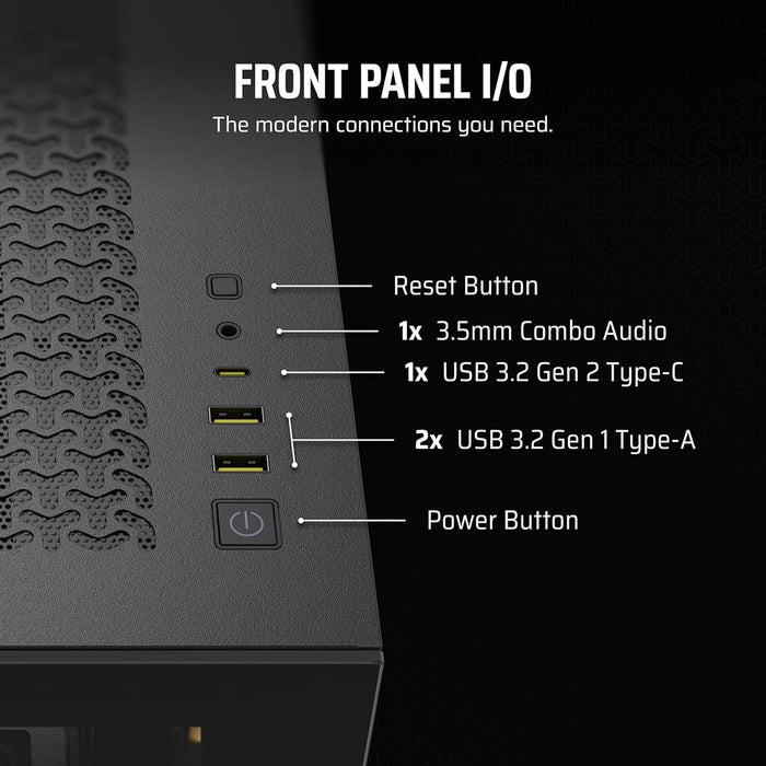 Corsair 3500X ARGB Mid-Tower ATX PC Case - Black - PakByte Computers