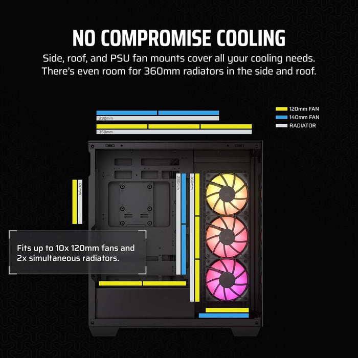 Corsair 3500X ARGB Mid-Tower ATX PC Case – Black - PakByte