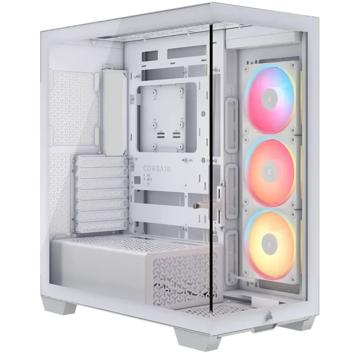 Corsair 3500X LX-R RGB Mid-Tower PC Case with iCUE LINK System Hub - White - PakByte Computers