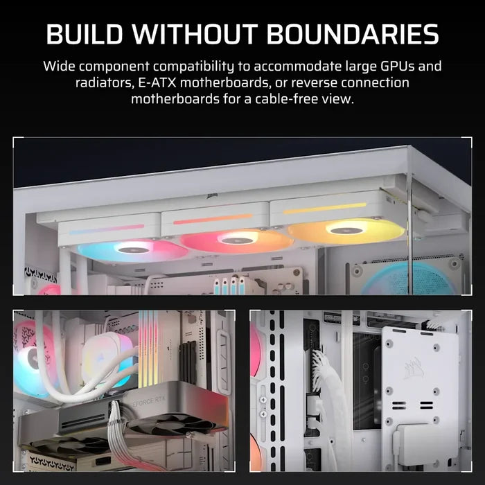 Corsair 3500X LX-R RGB Mid-Tower PC Case with iCUE LINK System Hub - White - PakByte Computers