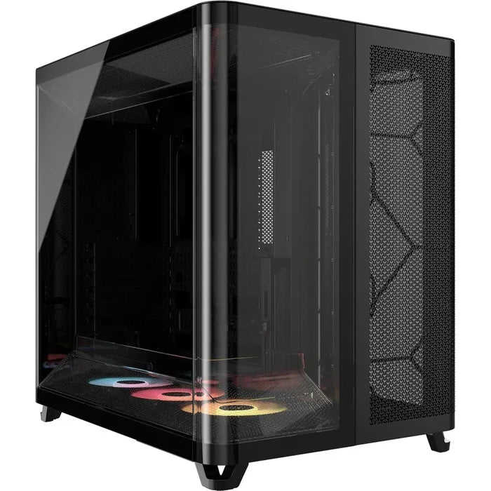 Corsair Air 5400 LX-R RGB iCUE Link Triple Chamber Mid-Tower PC Case - Black - PakByte Computers