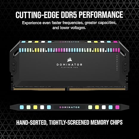 Corsair Dominator Platinum RGB DDR5 5600MHz 64GB (32GB X 2) - Black - PakByte Computers