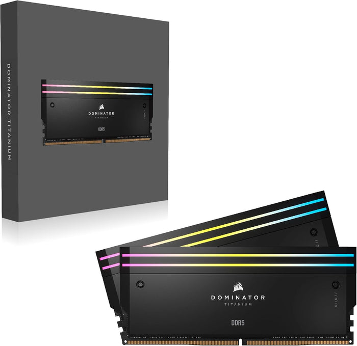 Corsair Dominator Titanium RGB DDR5 RAM 32GB (2x16GB) 6000MHz - Black - PakByte Computers