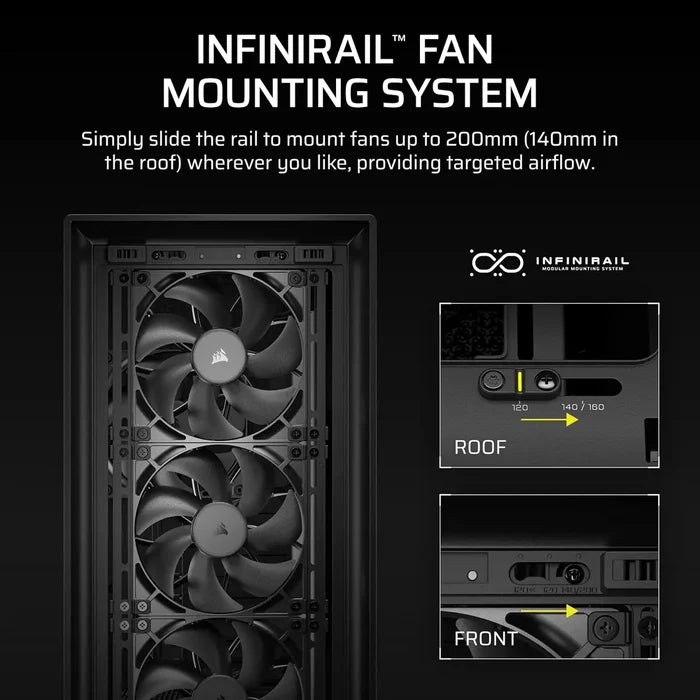 Corsair Frame 5000D RS Modular High Airflow Mid-Tower PC Case - Black - PakByte Computers