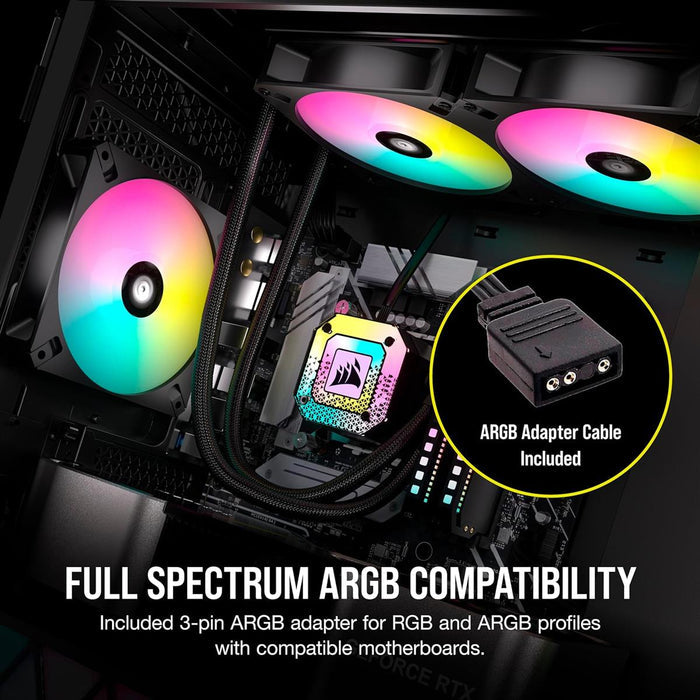 Corsair iCUE AR120 Digital RGB 120mm PWM Fan - Triple Pack - Black - PakByte Computers