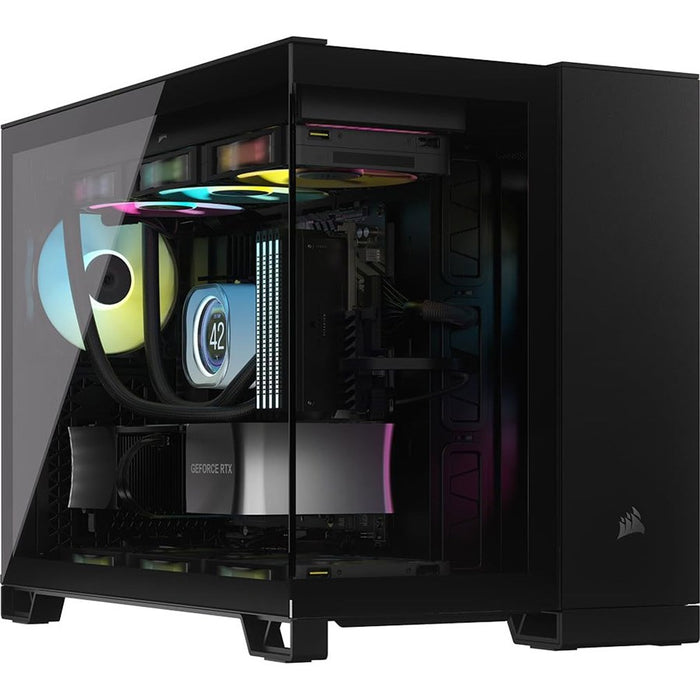 CORSAIR iCUE LINK 2500X RGB Small-Tower mATX Dual Chamber PC Case | CC-9011267-WW Black - PakByte