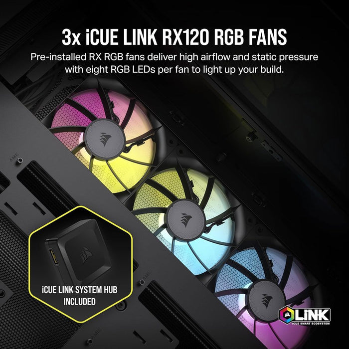 Corsair iCUE LINK 6500X RGB Mid-Tower ATX Dual Chamber PC Case - Black | CC-9011269-WW - PakByte