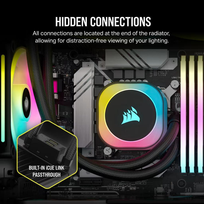Corsair iCUE Link H150i RGB AIO 360mm Liquid CPU Cooler - PakByte Computers
