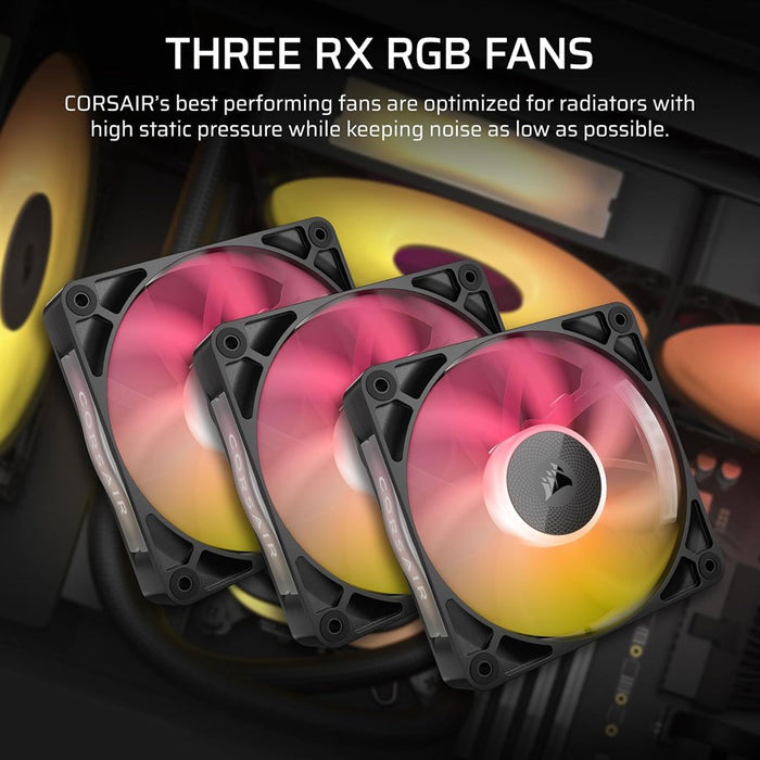 Corsair iCUE LINK TITAN 360 RX RGB AIO Liquid CPU Cooler, Black, CW-9061018-WW - PakByte