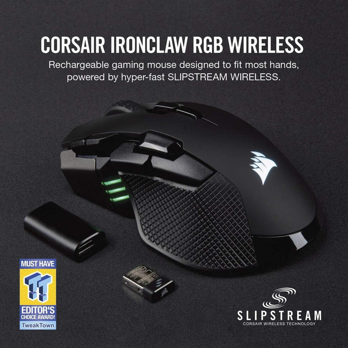 Corsair Ironclaw RGB Wireless Gaming Mouse - PakByte Computers