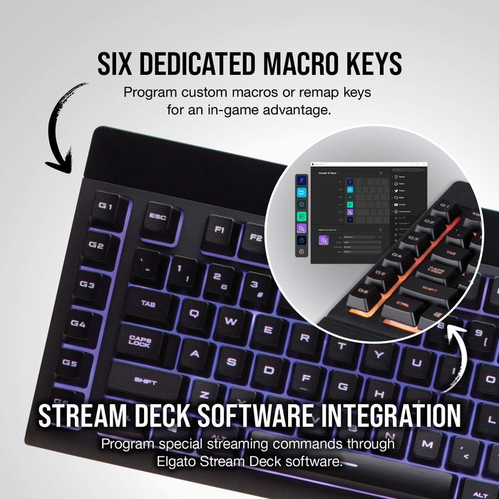 Corsair K55 RGB Gaming Keyboard - Black - PakByte Computers