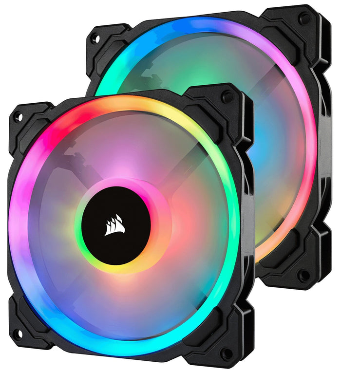 Corsair LL140 RGB 140mm Dual Fan Pack with Lighting Node Pro - PakByte Computers