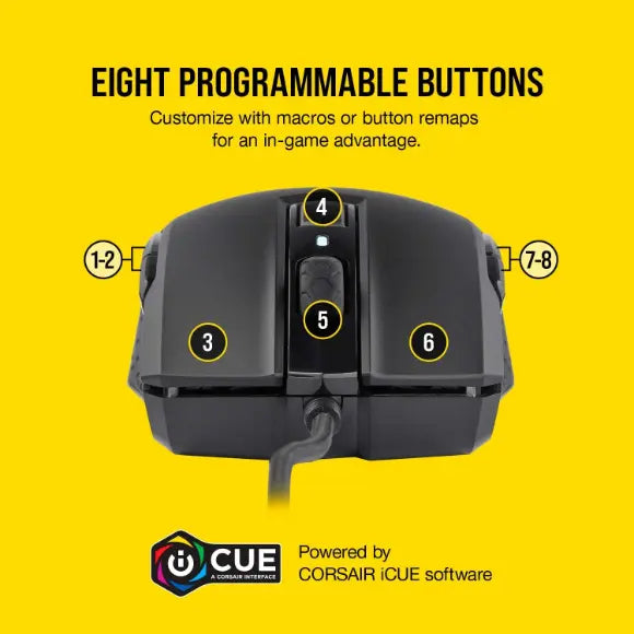 Corsair M55 RGB Pro Wired Ambidextrous Multi-Grip Gaming Mouse - PakByte Computers