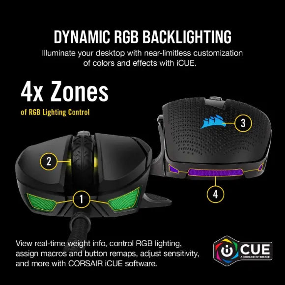 Corsair Nightsword RGB WIRED Gaming Mouse - PakByte Computers