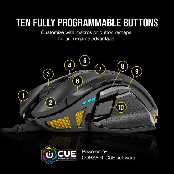 Corsair Nightsword RGB WIRED Gaming Mouse - PakByte Computers