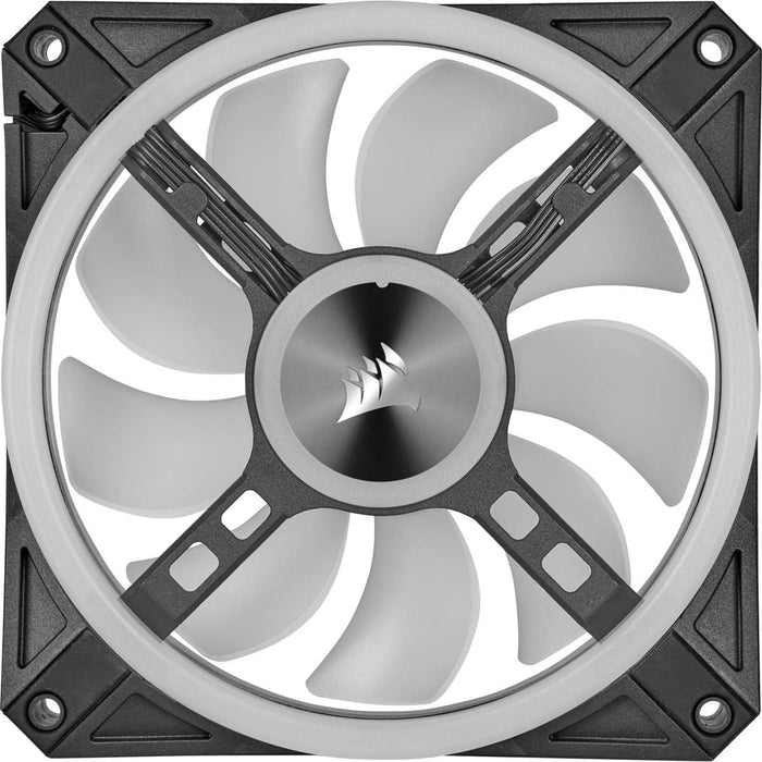 Corsair QL140 RGB, 140mm RGB LED Fan, Dual Pack with Lighting Node Core - Black - PakByte Computers