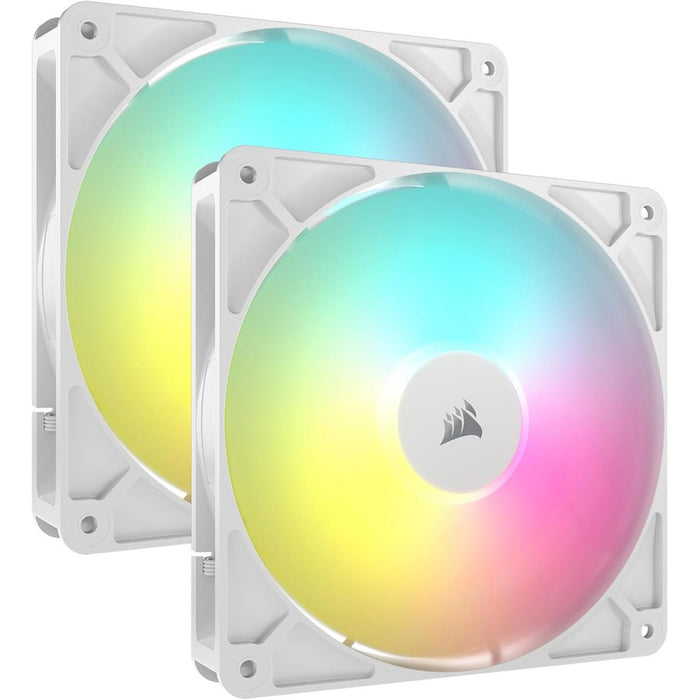 Corsair RS140 ARGB 140mm PWM Fans - Dual Pack - White - CO-9050187-WW - PakByte