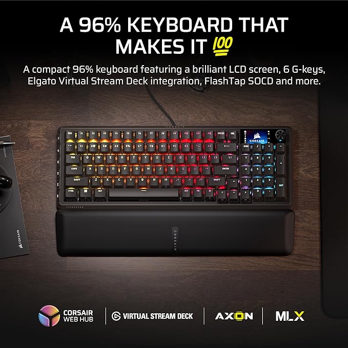 Corsair Vanguard 96 Wired Mechanical Gaming Keyboard - Black - PakByte Computers