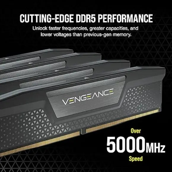 CORSAIR VENGEANCE DDR5 RAM 32GB (2x16GB) 5600MHz Memory Kit - Black - PakByte Computers