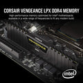 Corsair Vengeance LPX 16GB (2x8GB) 3600MHz C16 DDR4 DRAM Memory Kit - Black - PakByte Computers
