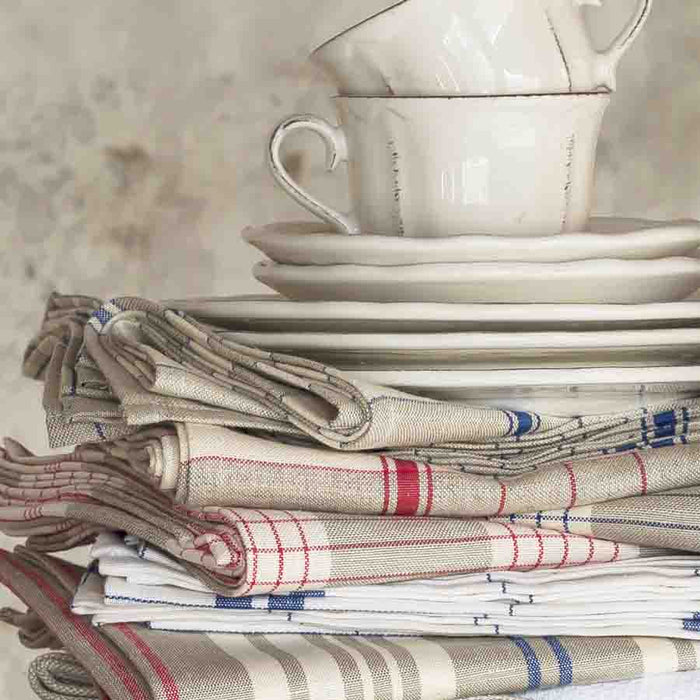 Coucke French Linen Tea Towel - EGR Rouge Cookware Kitchen Clothing French Food