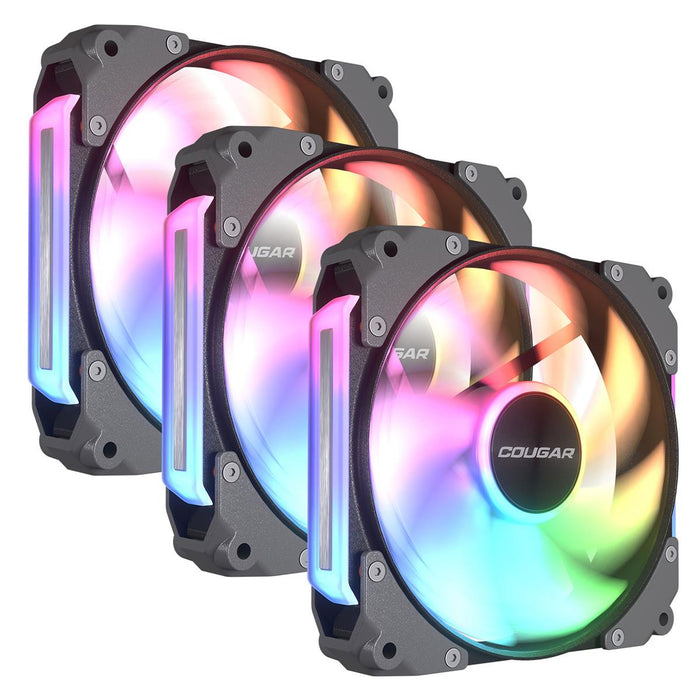 Cougar APOLAR 120 ARGB Forward Blade Fan 3 Fan Pack - Black - PakByte Computers