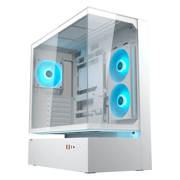 Cougar CFV235 RGB Free-Floating Mid-Tower ATX Gaming Case - White
