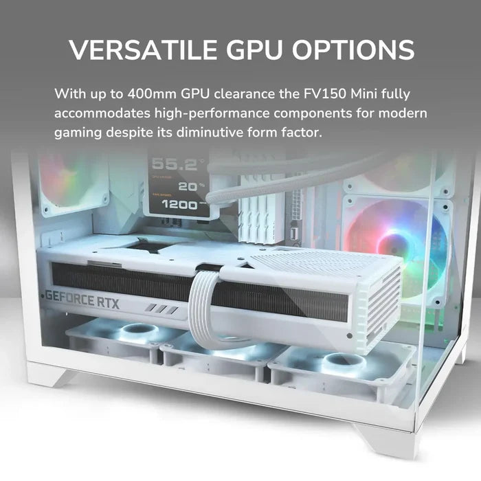Cougar FV150 Mini RGB Mini Tower Gaming Case - White
