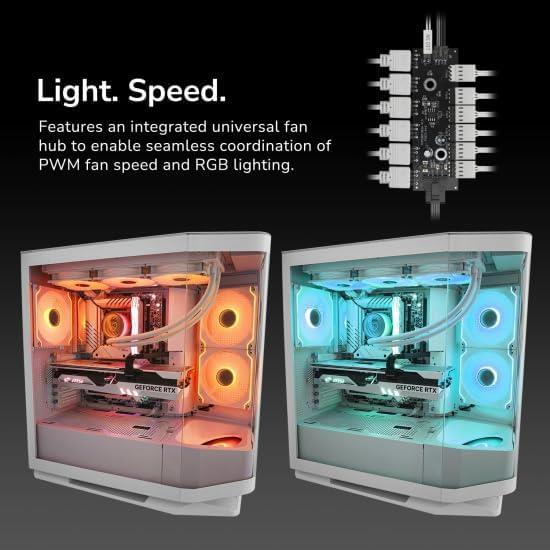 COUGAR FV270 RGB E-ATX Mid Tower PC Case – White - PakByte Computers