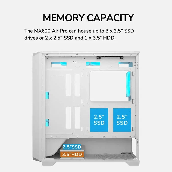 Cougar MX600 Air Pro Mid-Tower  PC Case - White