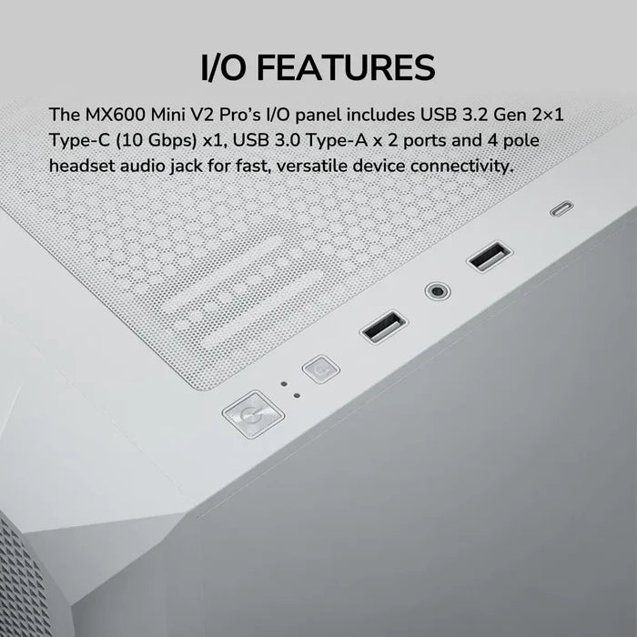 Cougar MX600 Mini V2 Pro Mini-Tower PC Case - White