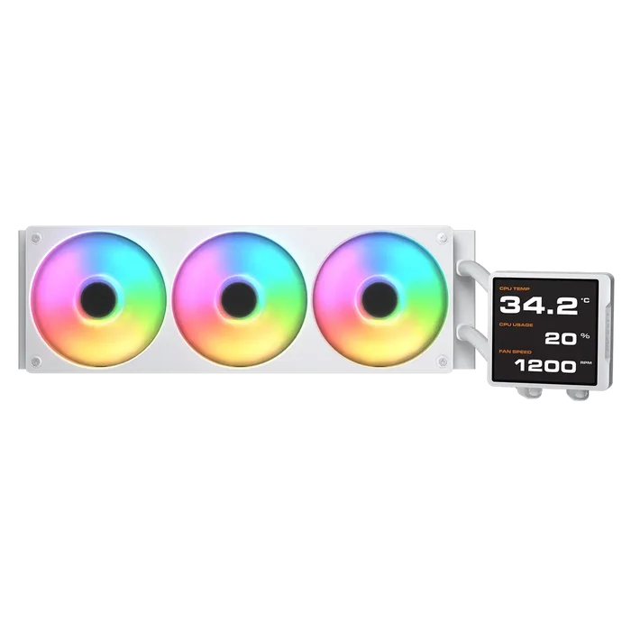 Cougar Poseidon Vistek Pro ARGB 3.95-inch IPS LCD 360mm Liquid CPU Cooler - White