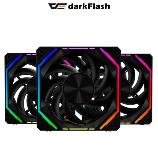 Darkflash Infinity 32 3 in 1 PMW ARGB PC Cooling Fans 3x120mm -  Black - PakByte Computers